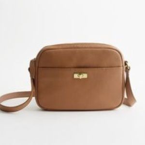 J. Crew Brown Leather Dorset Crossbody Bag